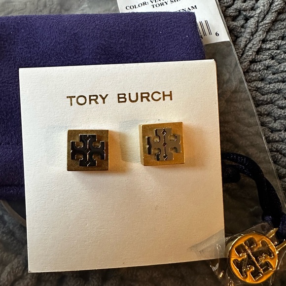 Tory Burch Block Stud Earrings - Picture 3 of 5